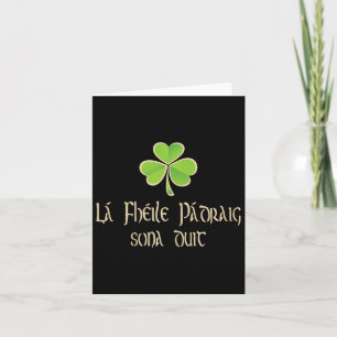 Carte Bon Jour de la Saint Patrick Pour Vous En Langue I