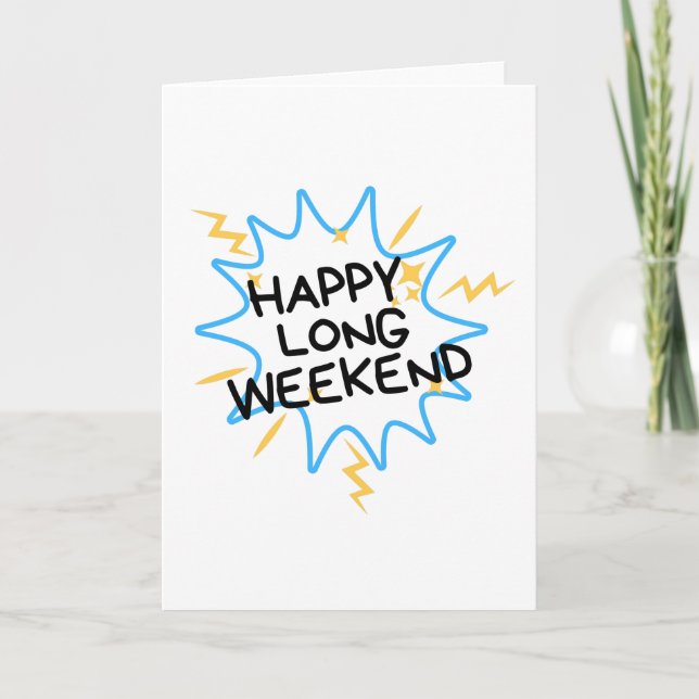 Carte Bon long week-end (Devant)