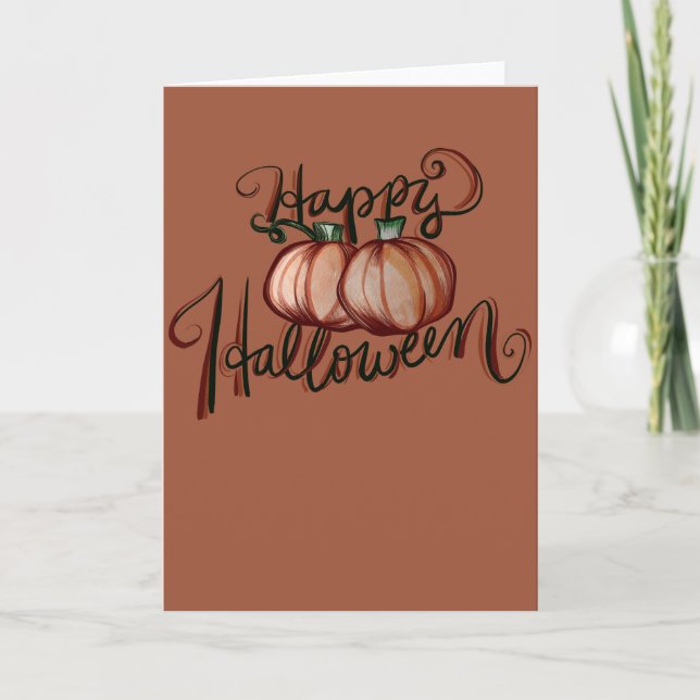 Carte Bon Patch Citrouille Halloween (Devant)