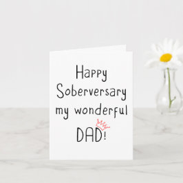 Carte Bon Père Soberversaire, Mini Anniversaire Sober