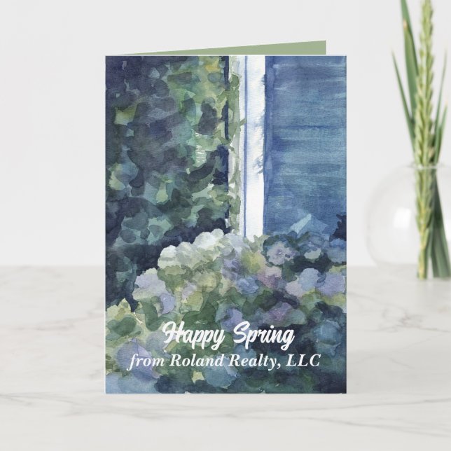 Carte Bon Printemps de l'agent immobilier Blue House (Devant)