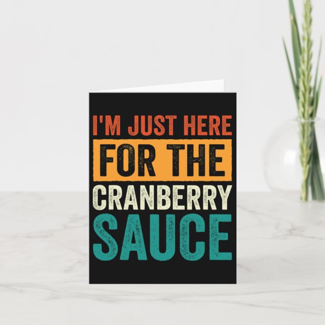 Carte Bon thanksgiving à la gelée à la sauce canneberge (Devant)