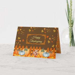 Carte Bon thanksgiving Automne Classique