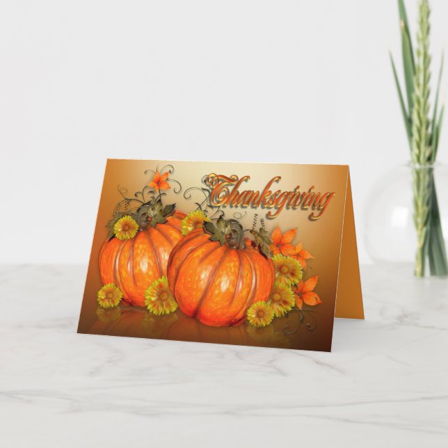 Carte bon thanksgiving avec poème (Devant)