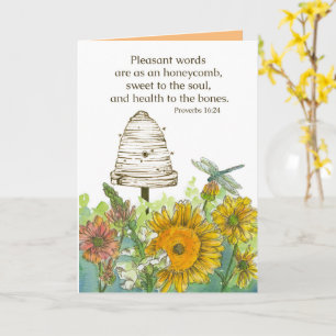 Carte Bon thanksgiving Bible Verse Proverbes Fleur sauva