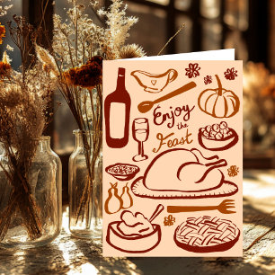 Carte Bon thanksgiving Bountiful Fête
