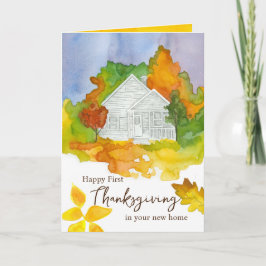 Carte Bon thanksgiving Dans Votre Nouvelle Maison Arbres