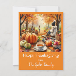 Carte Bon thanksgiving de vacances d'automne