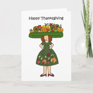 Carte bon thanksgiving Fabuleux Casquette et robe
