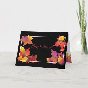 Carte Bon thanksgiving Fête, automne Feuilles d'érable