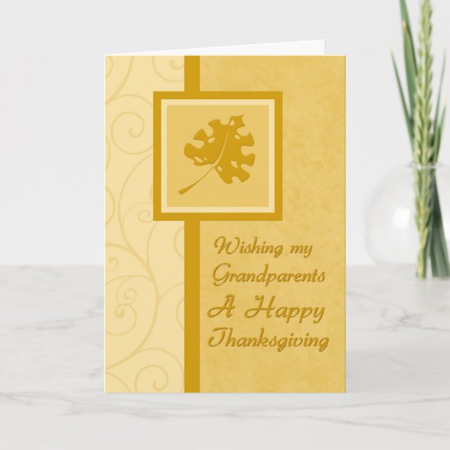 Carte Bon thanksgiving grand-parents (Devant)