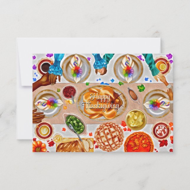 Carte Bon thanksgiving, LGBTQ, Gay pride (Devant)