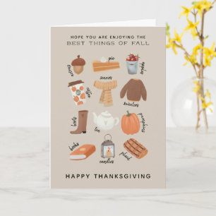 Carte Bon thanksgiving meilleur de l'automne