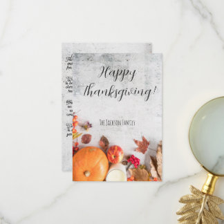 Carte Bon thanksgiving moderne minimaliste vacance