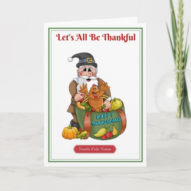 Carte bon thanksgiving Pour Enfants (Devant)