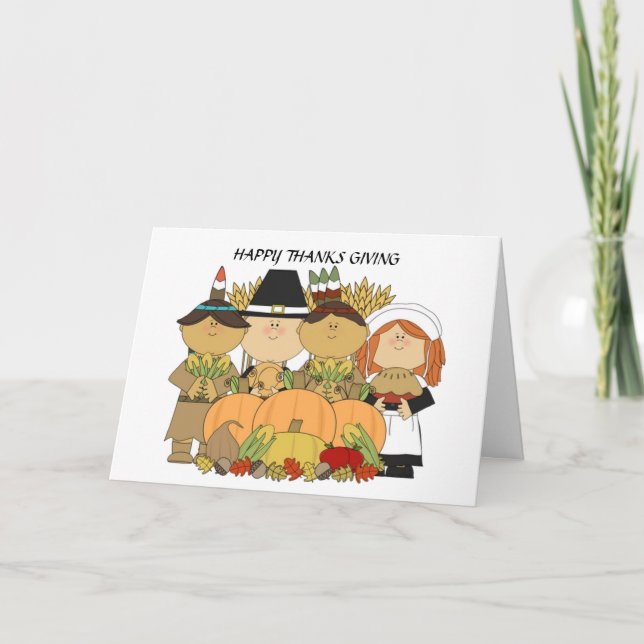 Carte bon thanksgiving vacances (Devant)