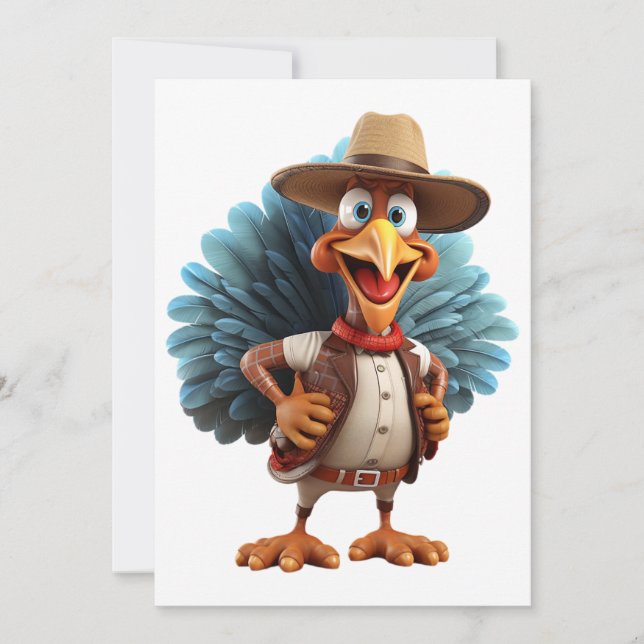 Carte bon thanksgiving Western Turquie (Devant)