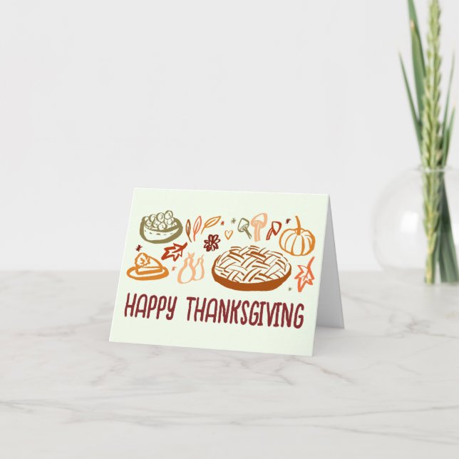 Carte Bon thanksgiving Whimsgiving Vegan (Devant)