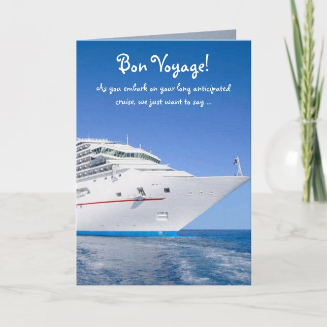 Carte Bon Voyage Cruise (Devant)