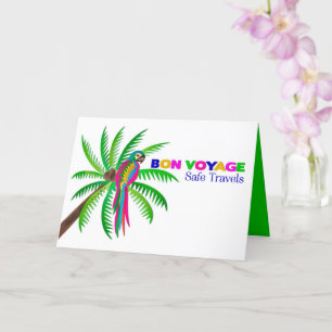 Carte Bon Voyage Perrot coloré tropical 