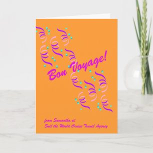 Carte Bon Voyage souhaite en or G4C