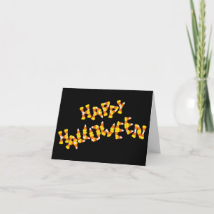 Carte bonbon de maïs heureux halloween salutation