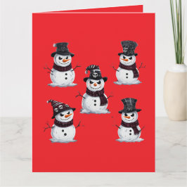 Carte Bonhomme de neige gothique