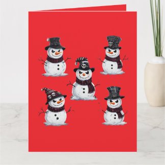 Carte Bonhomme de neige gothique