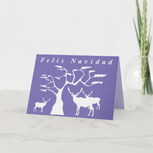 Carte Bonita silueta de alce tarjeta de Navidad