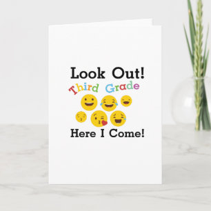 Carte Bonjour 3e année Emoji Dons Drôle