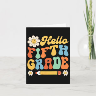 Carte Bonjour 5e année Byck to School Teachers Enfants