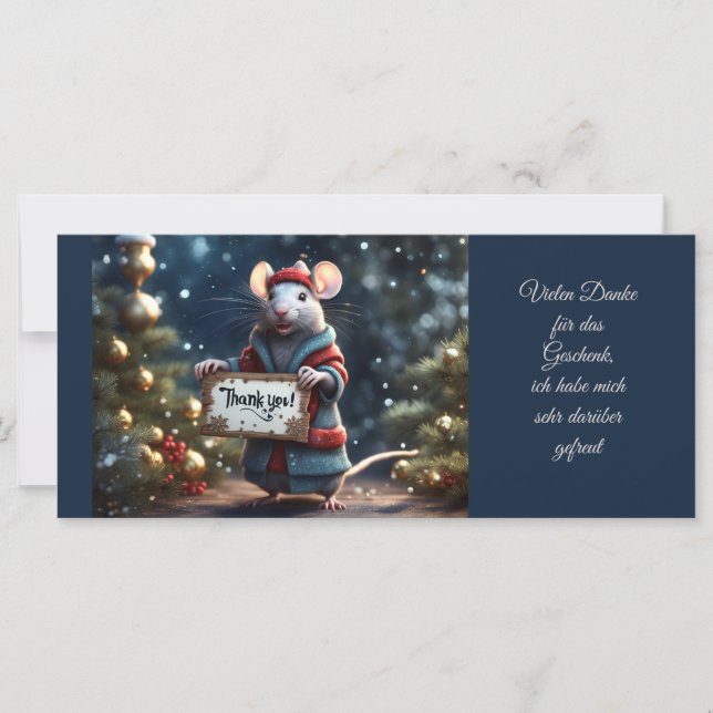 Carte Bonjour à la petite rat (Devant)