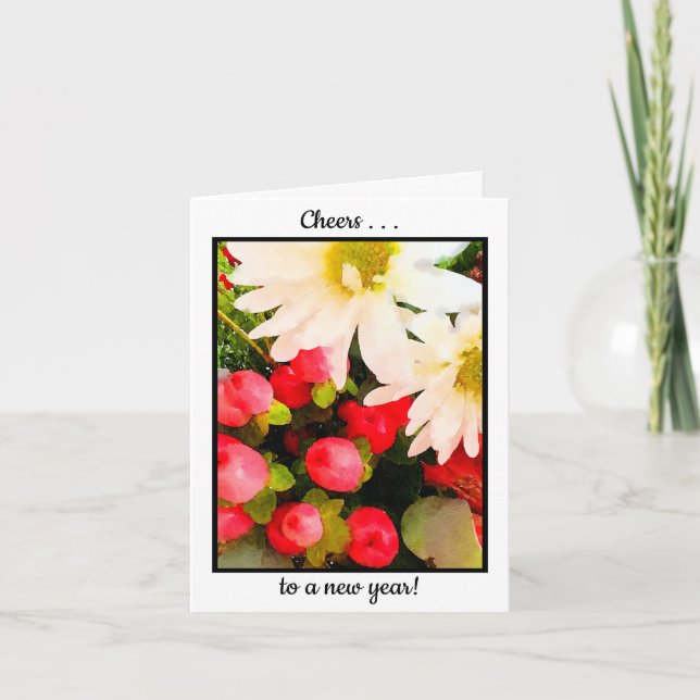 Carte Bonjour à un Nouvel An ! Bonne et bonne année (Devant)