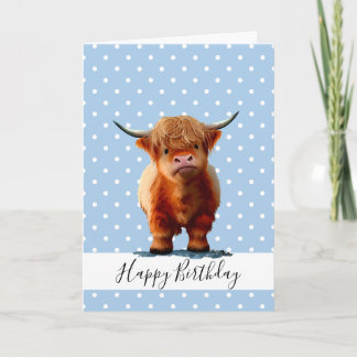 CARTE BONJOUR D'ANNIVERSAIRE BLEU GARÇON LONG CHEVEUX CA