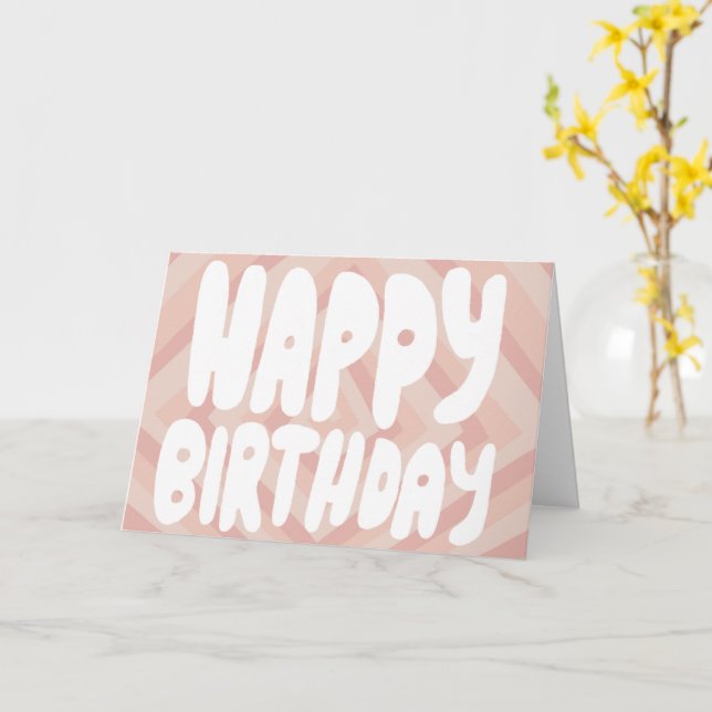 Carte BONJOUR D'ANNIVERSAIRE Bulles Lettres Anniversaire (Fleur jaune)
