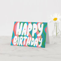 BONJOUR D'ANNIVERSAIRE Colorful Bubble Lettres Ann