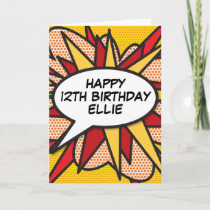 Carte BONJOUR D'ANNIVERSAIRE Comic Book