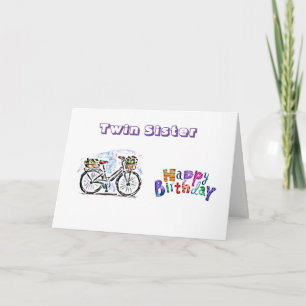 CARTE BONJOUR D'ANNIVERSAIRE **TWIN** PROFITEZ DE LA MAR
