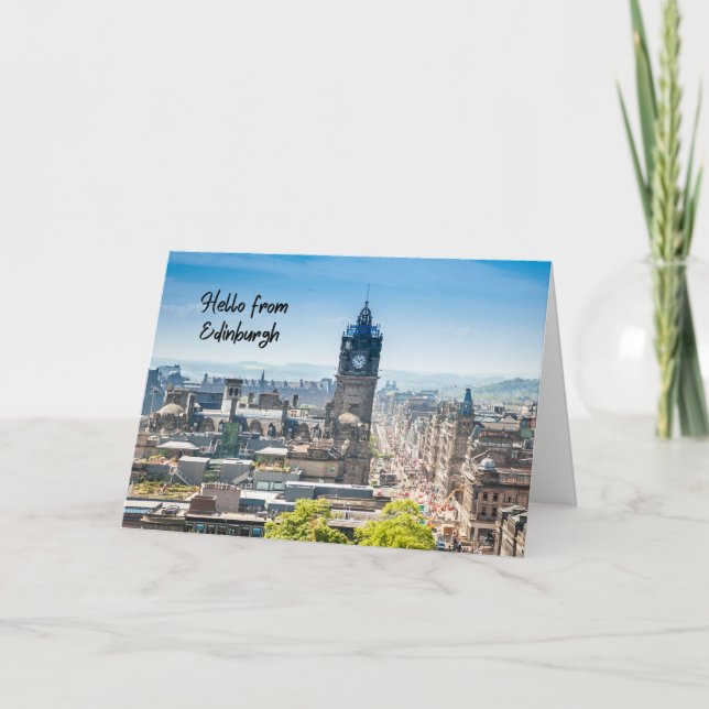 Carte Bonjour d'Édimbourg, Écosse (Devant)