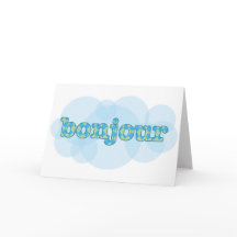 Bonjour en bonjour français avec motif Jacquard
