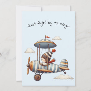 Carte Bonjour Enfant de l'Amitié Avion à Hélice Volant F