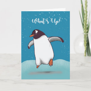 Carte Bonjour étudiante à College Penguin Sauter des Wha