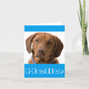 Carte Bonjour Labrador Retriever Puppy Dog Note Card