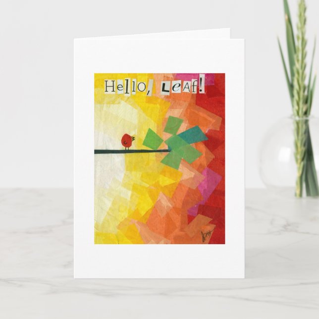 Carte Bonjour Leaf ! (Devant)