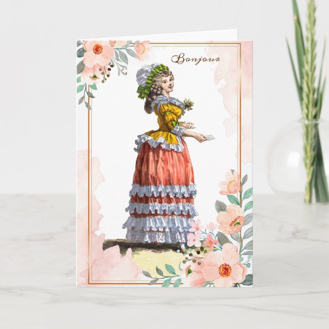 Carte Bonjour Marie Antoinette Amitié (Devant)