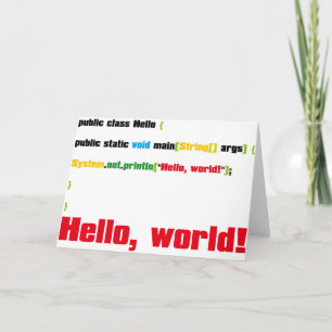 Carte Bonjour, Monde !