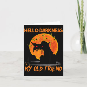 Carte Bonjour obscurité mon vieil ami Halloween chat noi