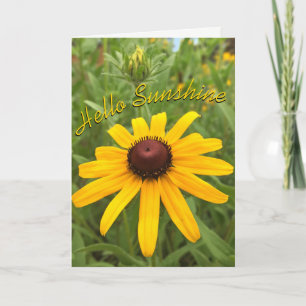 Carte Bonjour Penser de vous Rudbeckia Flower Custom