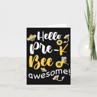 Carte Bonjour Pre-K Bee Incroyable Mignon Professeur Pre
