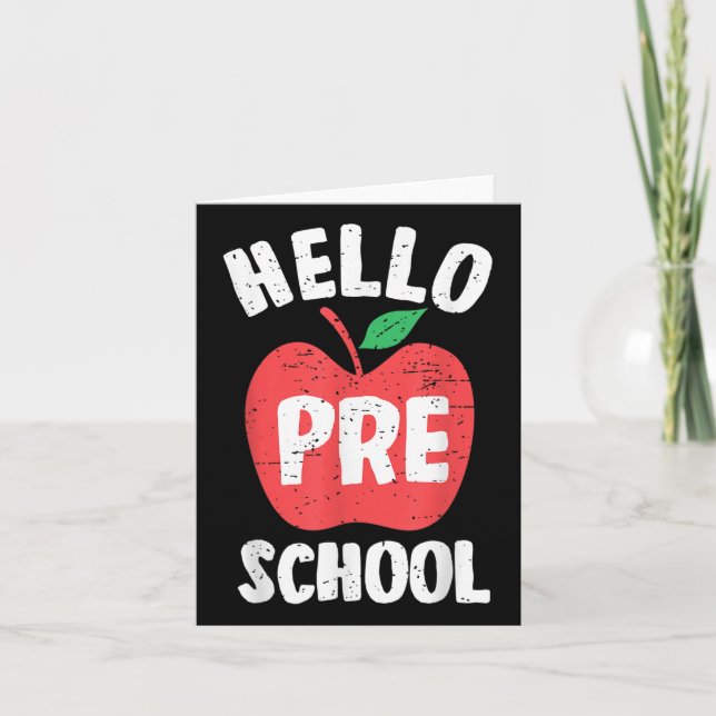 Carte Bonjour Préscolaire Premier Jour De L'École Enseig (Devant)
